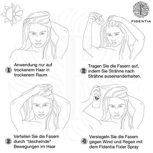 Fidentia Premium Schütthaar Nachfüllpackung 40g, Dark Brown – Dunkelbraun - 3