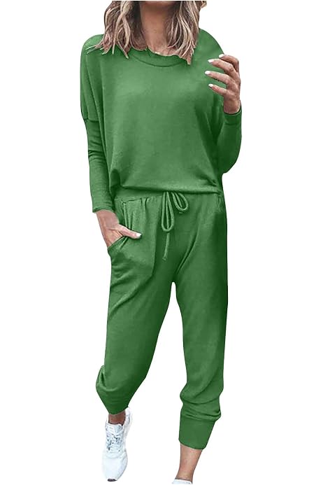 Tuta Maglia Donna 2 Pezzi - Pantaloni Gamba Larga E Maglione Girocollo, Invernale, Comoda E Elegante - Foto 5
