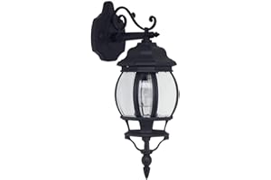 Brilliant Istria lampa ścienna zewnętrzna, wisząca, 1 x E27 maksymalnie 53 W, odlew ciśnieniowy aluminium/szkło, czarna 48682/06
