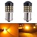 Produktbild KaTur LED-Ersatzglühbirnen 1156 (BA15S) 7506 1073 1095 1141 3014 SMD 54, Blinksignal, Bremssignal, Heckleuchte, Parkleuchte, Wohnmobil-Lichter 3,1 W (Gleichstrom), 12–24 V, bernsteinfarben, superhell, 2 Stück