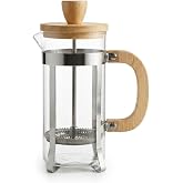 Deconox 350 ml French Press Kahve ve Bitki &Ccedil;ayı Demliği - Paslanmaz &Ccedil;elik İ&ccedil; Yapı, Akasya veya Bambu Ahşap Detay Se&ccedil;enekleriy
