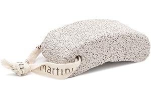 martini SPA - Massage Natural - Pietra pomice sintetica per pedicure con cordino, vetro cellulare, forma ergonomica, 10x5x3 cm, 26g, 1 unità