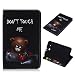 Produktbild VertTek PU Leder Hülle für Samsung Galaxy Tab E T560N 24.3 cm (9.6 Zoll) Individuell Bär Tasche Flip Bookstyle Handyhülle Folio Weich Silikon Backcover Standfunktion Schutz Etui Backcover Stilvoll Wallet Karten Slot Fall Magnetic Closure Hochwertigen Full Body Protectore - Don't touch me