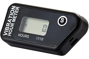FOUNDOWN Digital Engine Stunde Meter komplett wasserfest zurücksetzbar Vibration Stunde kabellos für alle vibrierender Maschine Motocross Marine Motorrad