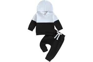 Geagodelia Toddler Baby Boy Clothes Outfits Long Sleeve Hooded Tracksuit Hoodies Sweatshirt Fall Winter Jumper Trouser Set