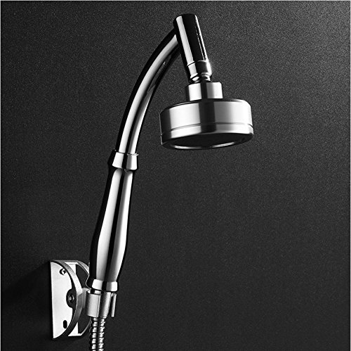 ke1aip Aluminium Duschkopf High Pressure Wasserspar Handbrause Düse Handbrause mit 1,5 m langen Schlauch und Halterung - 4