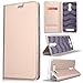 Produktbild SMART LEGEND Lederhülle für Xiaomi Redmi Note 3 Ledertasche Hülle Gold Schutzhülle Premium PU Leder Flip Case Protective Cover Innere Transparent Weiche Silikon Bookcase Handy Tasche Schale mit Magnet und Karteneinschub Standfunktion Etui