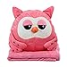 Produktbild KOSBON 3 In 1 Rosa Eule Cute Cartoon Plüsch Angefüllte Tier Spielzeug Throw Pillow Blanket Set mit Handwärmer Design.