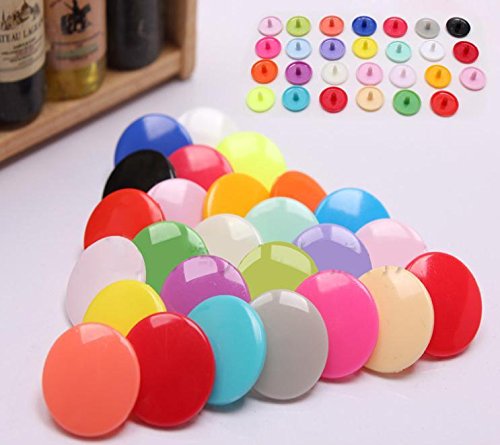 Yahee 350 Set T5 SNAPS Druckknopf Zange Druckknöpfe 25 Farben Nähfrei Buttons - 5