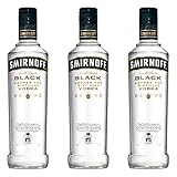  Smirnoff Black No. 55 Vodka, 3er, Wodka, Alkohol, Alkoholgetränk, Flasche, 40%, 500 ml, 715105