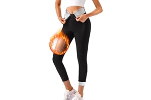 PLUNACK Pantalon de Sudation Femme Sauna Legging de Sudation Sport Taille Haute Pantalon Sauna Fitness Yoga Amincissante