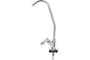 WOSUME Kitchen Tap, Tap Kitchen, 1/4 Inch Zinc Alloy Kitchen Tap Chrome Reverse Osmosis Ro Drinking Water Filter