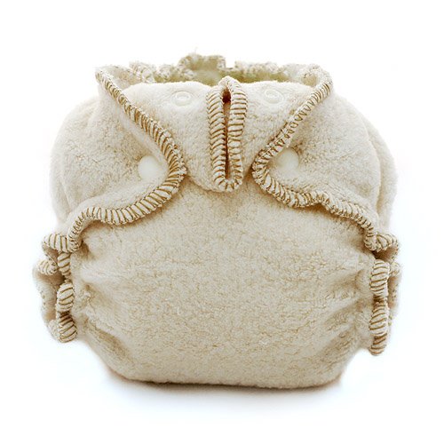 Kissaluvs Cotton Fleece Fitted Diaper, Unbleached, 0 - Newborn 5-15lbs