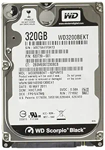 Western Digital Black 320 Mobile Hard Drive, 2.5 Inch, 7200 , SATA II, 16 MB Cache (WD3200BEKT) (Old Model)