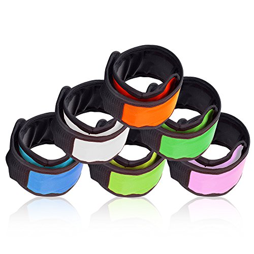 Esonstyle® 6 Stück LED Armband LED Klaps-Band-Glühen-Armband-Nachtsicherheits-Handgelenk-Band für das Wandern Jogging-das Radfahren gehende laufende Konzert-kampierende im Freiensport - 3