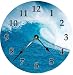 Produktbild mengliangpu8190 12" Ocean SURF Wave Clock Ocean Wave Clock Surfing Waves Extra Large 12" Wall Clock Ocean Spray Waves