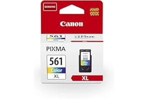 Canon CL-561, Cartuchos de Tinta Original, Tamaño XL, 1 Cartucho de Tinta Independiente Multicolor, Impresión de Calidad, Embalaje Sostenible, Compatible con Impresoras de Inyección de Tinta PIXMA