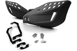 APEBAZY Protège-mains universels pour guidon de moto tout-terrain, VTT, motocross, enduro - 22 mm (noir)