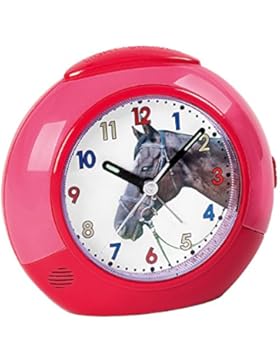 Atlanta Kinderwecker Pferde Rot Pink für Mädchen Analog - 1984/1