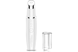 TOUCHBeauty Massage des Yeux Appareil, 3 en 1 Anti Age Masseur Oculaire Anti-âge Chauffant 40℃ avec Vibration à Haute Fréquence et Lumière LED Rouge pour élimine les Rides Cernes et Poches AG-1980K