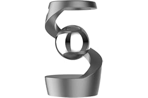Harilla Defying Desk Toy Relaxing Toy Tabletop Ornament Aluminum Alloy Desktop Suspended Floating Ball, Gray Ball