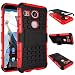 Produktbild LG Nexus 5 Case, DRUnKQUEEn Heavy Duty Rugged Hybrid Armor Dual Layer Hard Shell Tire Tread Grenade Grip Combat Tyre Textured Cover with Kickstand