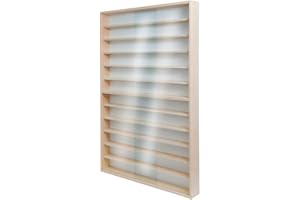 Alsino Vitrina colgante coleccionable para figuras, modelos de coches, gafas, relojes, vitrina HO & N, estantería H0 60-90 cm, 12 compartimentos (V-80.12)