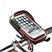 Produktbild VYNOPA HOLDER Fahrrad Handytasche Rahmenmontage Wasserdicht Touchscreen Radfahren Fahrrad Lenker Vorne Handyhalter 360 ° Drehbar Schwarz Tasche for iPhone X 8 6 s Plus Samsung s7 Note 7 Handy  6"