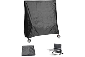 JPudinor Housse Table Ping Pong, Imperméable et Contre Rayons UV Protection pour Table de Tennis de Table 165×70×185 cm Noir