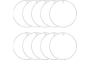 Xrten 10 Stück Acrylscheibe Transparent, Rund Acryl Scheibe, Klare Acrylplatte, 15cm Runde Acrylscheiben für DIY Bildrahmen Malerei Handwerk, Präsentation von Produkten
