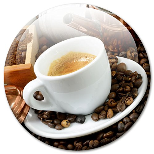 Magnettafel Kaffee Mühle – Stilvolle Design Metall Magnetpinnwand 40×30 cm – Memoboard Pinnwand mit Motiv: Küche Essen & Trinken Kaffee Espresso Bar – inkl. 4 Magnete mit Kaffeemotiv für Magnetwand – Original GUMA Magneticum® - 5