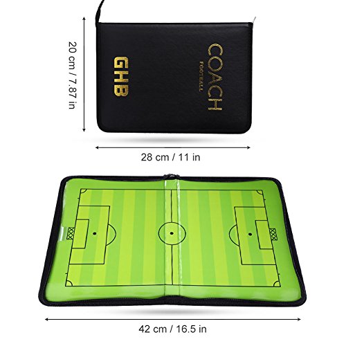 GHB Coaches Taktiktafel Taktiktafel fussball Coach-board mit Stifte, Radiergummi, Magneten - 7