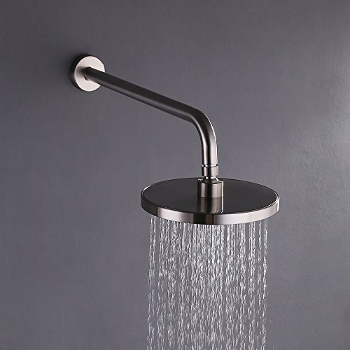 KES J201 Extra großer Regen-Duschkopf mit Schwinghalterung, 20,32 cm – gebürsteter Nickel - 8