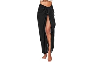 VANCAVOO Wrap de Plage Femme Paréo Grande Taille Cache-Maillots et Sarongs Couverture de Bikini Longs Jupe de Plage Maillot De Bain Cover Up à Glands Été
