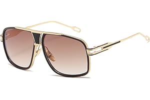 kimorn Sonnenbrille für Herren Retro Goggle Metallrahmen Classic Eyewear AE0336