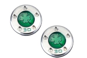 GOOACTION Golf Custom Putter Weights Green Lucky Four-Leaf Shamrock Clover 2PCS (5g 10g 15g 20g 25g 30g 35g 40g) Compatible with Select Newport Studio California GoLo Futura X Series Putter Clubs