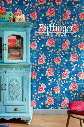 Pip Studio Tapete Birds in Paradise blau 313015