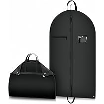 2 Pezzi Porta Abiti Da Viaggio 60x120cm - Copriabiti Antipolvere Pieghevoli Con Maniglia - Per Abiti, Giacche E Cappotti - Nero - Foto 7