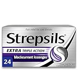 Strepsils Extra Triple Action Blackcurrant Lozenges