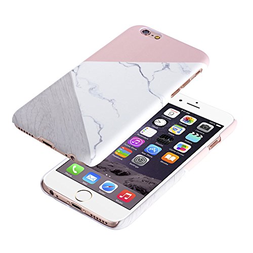 iPhone 7 Plus Case,iPhone 8 Plus 5.5 inch Case,Premium Anti-Scratch PC Hard [Granite Marble Natural Stone] and [Textured Pattern Gloss] Slim Thin Back Case Cover for iPhone 7 Plus/iPhone 8 Plus (5.5 inch) - Colour Pink