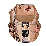Regalia Women’s Casual Pu Leather Brown Backpack