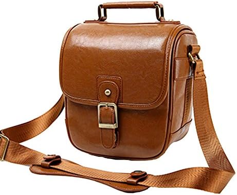 Win8Fong Vintage Look Britpop DSLR Camera Bag for Canon Nikon Sony Pentax (Camel)