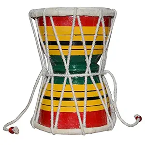 DronaIndia Damru Hand Percussion Handmade Indian Musical Instrument