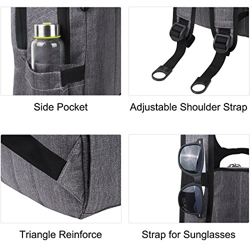 Slotra Laptoprucksack USB-Ladeanschluss Business 15 6 Zoll Slim Backpack Schule Outdoor Resien leichtgrau 