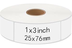 YOOSSO 1000 sztuk etykiet do zamrażania do opisywania, zdejmowane etykiety, samoprzylepne, wodoodporne, do pojemników na żywność, słoików, dżemów (2,5 x 7,6 cm)