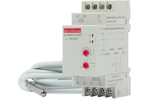 E.NEXT Temperaturregler Thermostat Temperaturschalter Hutschiene -5/+40С 16A 24V/240V, Grau