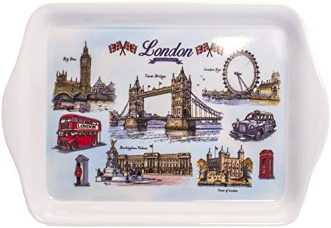 Melamine Tray Small - London Multi Scenes, Detailing Various London Scenes and Icons By Awnhill