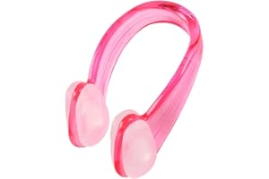 Ryoizen Soft Silicone Nose Clips Swimming Nose Plug Prevents Water Getting Into The Nose Training Protector For Swimming Adult and Kids Professional Swimming Supplies(Pink，1.18 * 0.9 inch)