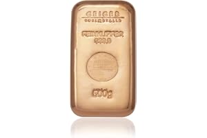PRECIOUS & VALUABLE METALS / Lingote de cobre de 500 gramos de refinería de metales precios Geiger Edelmetalle (Alemania))