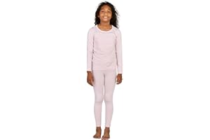 LAPASA Girl's Thermal Underwear Set, Kids Fleece Lined Long Johns Soft Winter Base Layer Top & Bottom (Thermoflux G03)